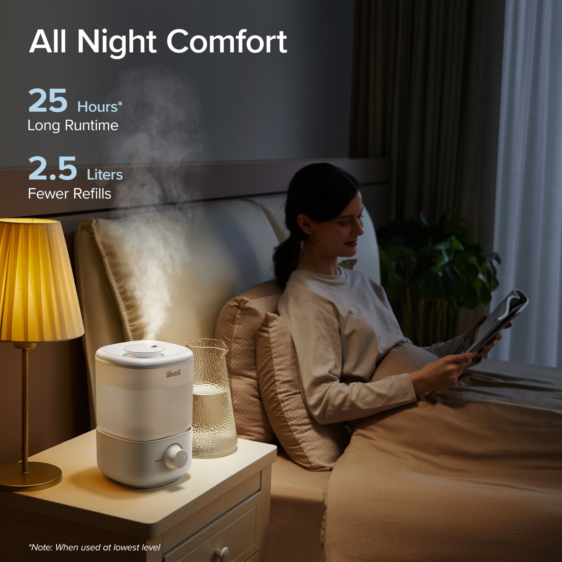 LEVOIT Classic 160 2.5L Top Fill Ultrasonic Humidifiers for Bedroom - Image 4