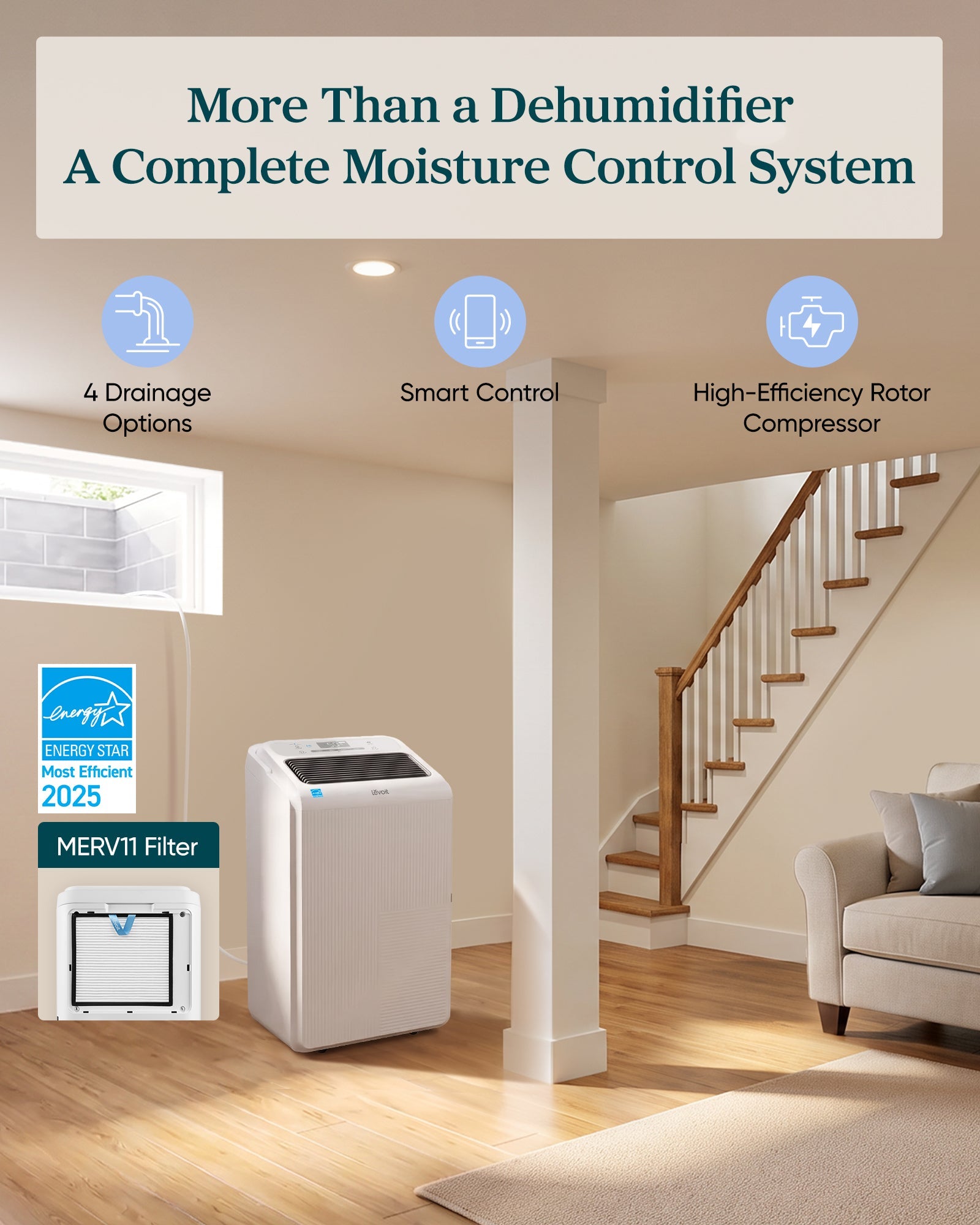Levoit Smart Dehumidifier with 24/7 Pump Drainage - Image 11