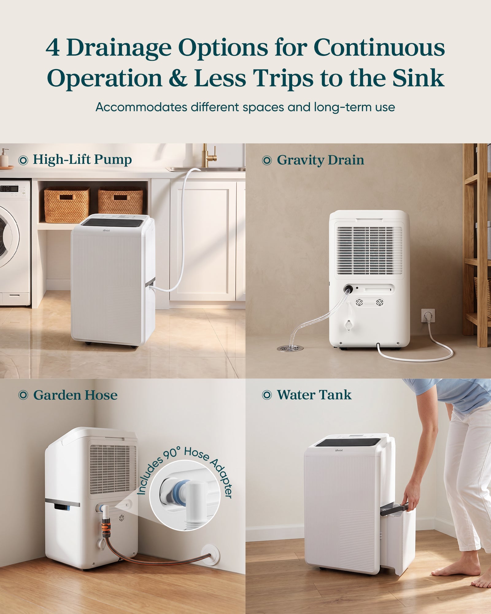 Levoit Smart Dehumidifier with 24/7 Pump Drainage - Image 9