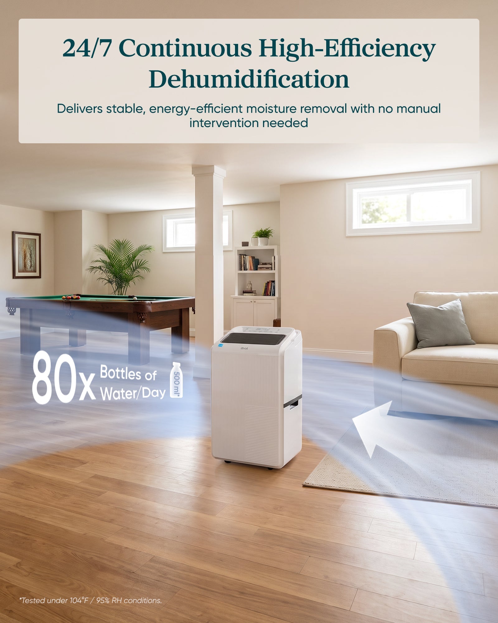 Levoit Smart Dehumidifier with 24/7 Pump Drainage - Image 7
