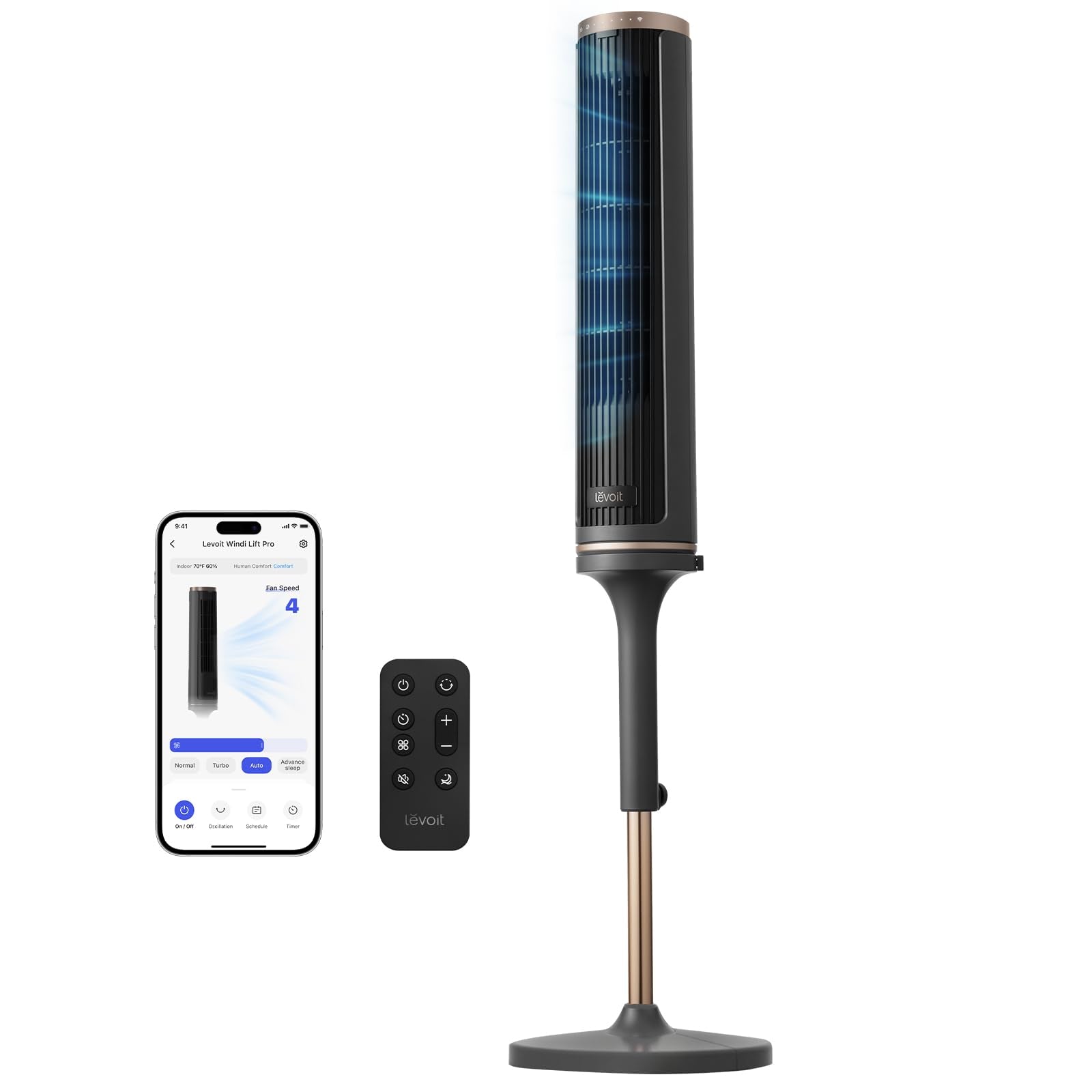LEVOIT Windi Lift Smart Tower Fan