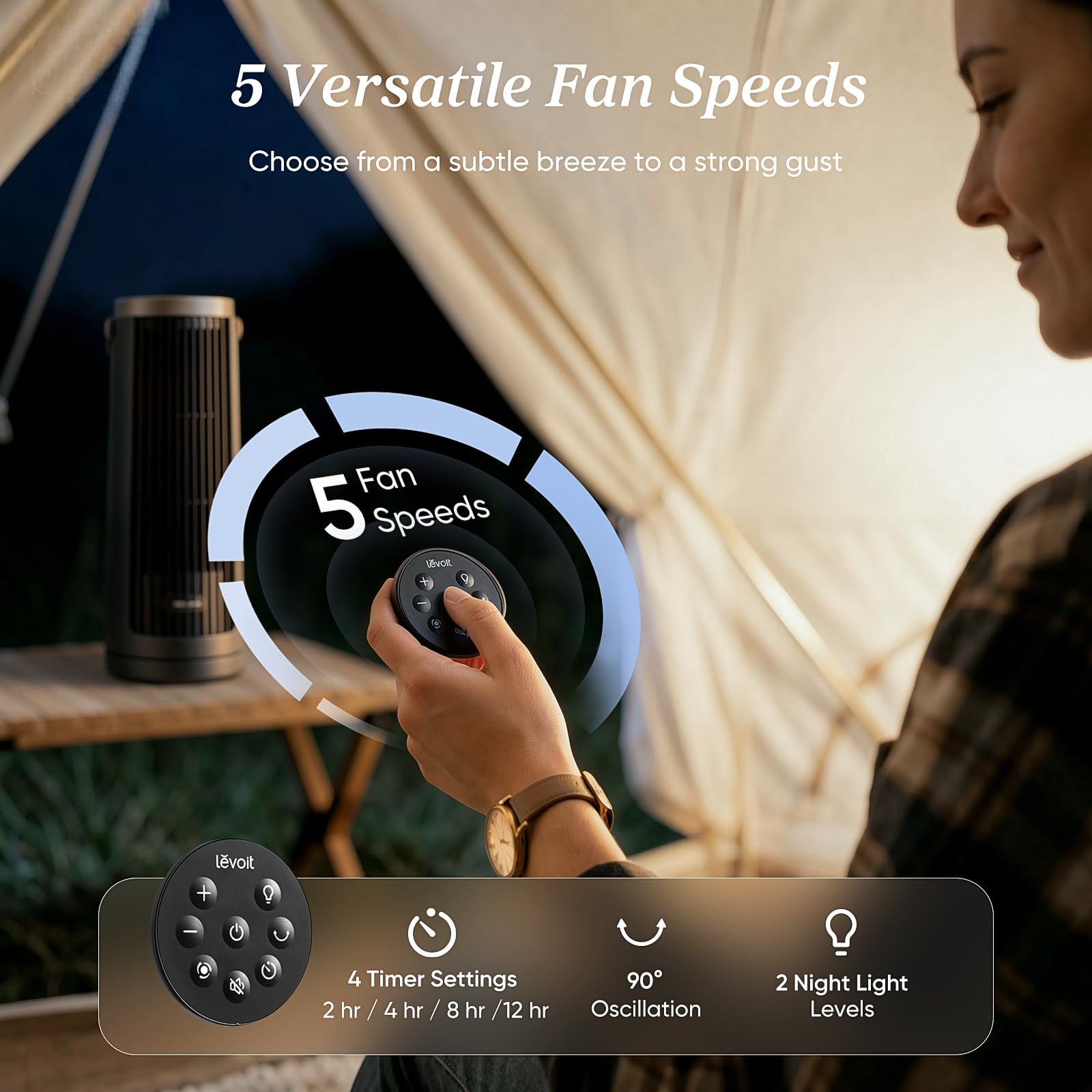Levoit Windi Mini Pro Portable Desk Tower Fan - Image 9